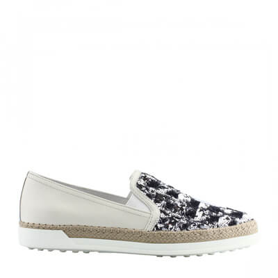 Slip on bianca Tod's da donna outlet a prezzo outlet