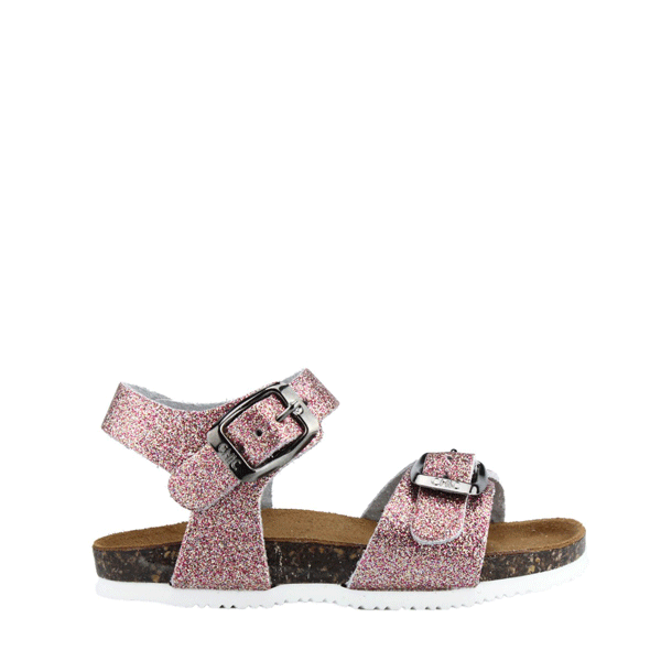 Sandalo con glitter rosa bambina